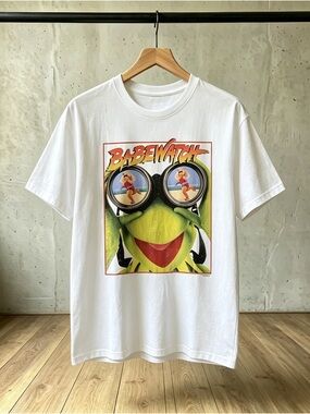 90s Kermit Babe Watch Washed T-Shirt White Unisex